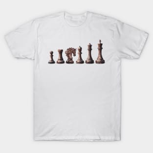 chess pieces triangulation art T-Shirt